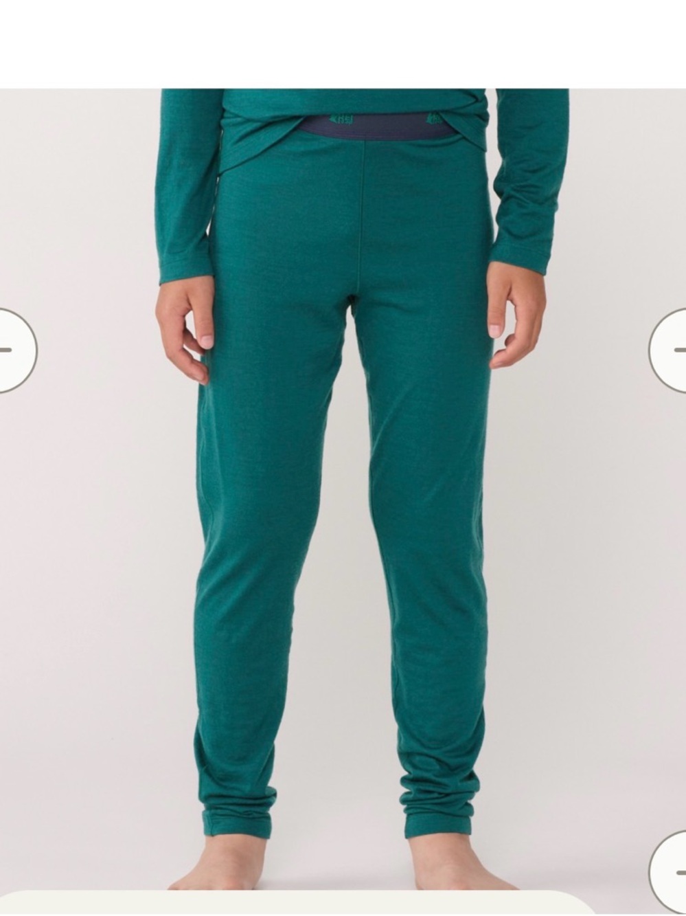 REI Kids Teal Thermal Base Layer Pants Size 14-16